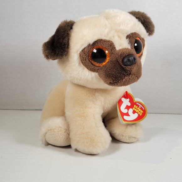Ty Beanie Boo Rufus Pug Dog Plush Toy Original 7" Stuffed Animal Beanie Babies - Picture 3 of 11